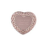 Things Remembered Personalized Rose Gold Heart Cut Out Jewelry Box with Engraving Included