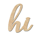 Hi Script Wood Cutouts for crafts, Laser Cut Wood Shapes 5mm thick Baltic Birch Wood, Multiple Sizes Available