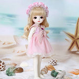 BJD Dolls, 1/6 SD Doll 10 Inch Ball Jointed Doll Surprise Toys with Full Set Clothes Shoes Wig, Best Gift for Girls