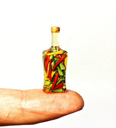 Pickled hot peppers! Dollhouse miniature 1/12