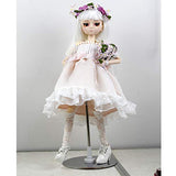 18" 1/4 BJD Doll Full Set 45cm 18inch 18 Jointed Dolls + Wig + Skirt + Makeup + Shoes + Socks + Accessories for Girs's Toy