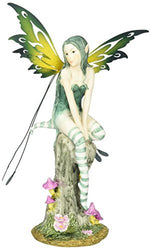 Design Toscano Lochloy House Fairy Striped Stockings Statue