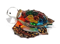 Handmade Sea Turtle Art Art Glass Blown Sea Animal Figurine