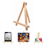 PYHK 8 Pack 9.25 Inch Tall Natural Pine Wood Tripod Easel for Photo Artist Painting, Sketching,Display Portable Tripod Holder Stand