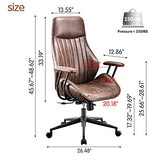 XIZZI Ergonomic Office Chair,Desk Chair,Executive Office Chair,Hige Back Leather Office Chair with Lumbar Support (Dark Brown)