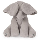 GUND Muttsy Classic Dog Stuffed Animal Plush, 14 in & Baby GUND Animated Flappy The Elephant Stuffed Animal Plush, Gray, 12"