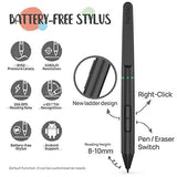 Parblo Ninos Graphic Drawing Tablet - Digital Tablet Tilt Function of 8192 Levels Pressure Sensitive Battery-Free Stylus, 6 X 4inch 5 Shortkeys Drawing Pen Tablets for Art Designer & Education (Green)