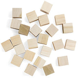 Wood Blocks 1.5 Inches (32 Pack) Made in USA - Unfinished Wooden Blocks for Crafts and Carving,