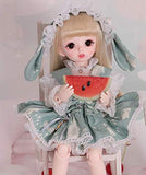 YNSW BJD Doll, Cute Doll with Lace Dress in Green Dress 1/6 10 Inch 26 cm Fashion Doll Birthday Valentines Day Wedding Gift