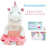 Unicorn Stuffed Animal for Girls - Cute Posable Ballerina Unicorn Gifts Large 14" White & Pink Unicorn Plush Toy! Gift Packaged for Birthday, Valentines or Graduation w eBook Included-by Marvs Store.