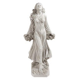 Design Toscano KY47018 Flora Divine Patroness of Gardens Roman Goddess Statue, 30 Inch, Polyresin, Antique Stone
