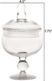 Mantello Decor Glass Apothecary Jars (Clear, Small, Set of 3)