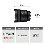 Sony FE 14mm F1.8 GM Full-Frame Large-Aperture Wide Angle Prime G Master Lens
