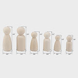 CLAKION 30Pcs Female Male Wooden People Peg Dolls Figures Wedding Cake Top Decor