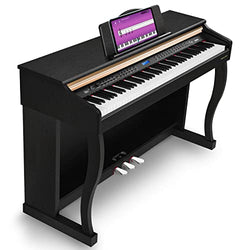 Vangoa Digital Piano, 88 Weighted Keys Hammer Action Digital Piano Bundle with Furniture Stand for Beginner Professional, Black, by Vangoa