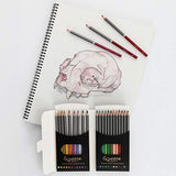 Cezanne Professional Colored Pencil Set of 24 Colors, Artist Quality Soft Core Leads for Drawing, Art, Sketching, Shading, Coloring, Layering, Blending