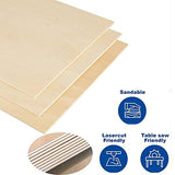 8 Pack Basswood Plywood Sheets for Crafts,11.8x11.8 Inch Plywood Sheets,3mm Unfinished Wood Uniform Smooth Surface with Decent Graining for Laser Cutting Architectural Models Drawing Painting Crafts