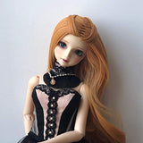 9-10 Inch 1/3 SD BJD Doll Wig Princess Style Long Dark Brown Kinky Wavy Curly Doll Wig for 1/3 1/4 1/6 1/8 BJD SD Doll