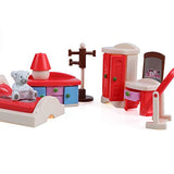 Beverly Hills Doll Collection Dollhouse Accessories Furniture and Accessory Set, All in one Bedroom, Kitchen, Laundry Room, and Bathroom 46 Piece Mega Set with Container