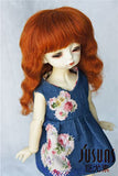 Doll Wigs JD258 5-6inch 6-7inch 1/8 1/6 Long Smart Wave Mohair BJD Doll Wigs (Carrot, 6-7inch)