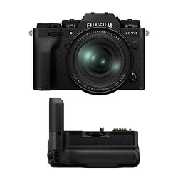Fujifilm X-T4 Mirrorless Digital Camera and XF 16-80mm f/4 Lens (Black) Bundle with Vertical Battery Grip (2 Items)