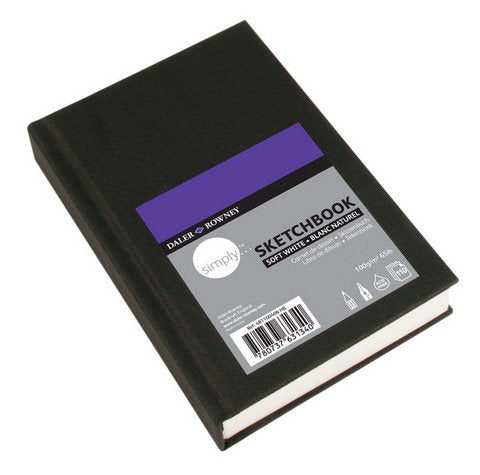 Daler-Rowney Simply Sketchbook - 65 Pound 110 Sheet Hardbound Book - 5.5"x8.5"