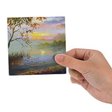 Tosnail 36 Pieces 4" x 4" Mini Canvas Panels, Mini Stretched Canvas, Small Canvas Boards, Square Canvas for Painting Party, Crafts