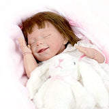Lifelike Reborn Baby Dolls - 18 Inch Realistic Hand Rooted Eyelashes Sleeping Newborn Baby Dolls Girls,Real Life Baby Dolls with Toy Accessories Gift Set for Kids Age 3+ & Collection