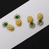 LUOEM 12pcs Cute Fruit Charms Pendant Mixed Gold Enamel Pendants for Jewelry DIY Making