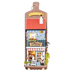 Rolife Wooden Wall Hanging Dollhouse Kit Puzzle DIY Room and Study Decor (Aroma Toast Lab)