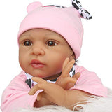 CHAREX Reborn Baby Dolls Black, 22 Inches Realistic Native American Indian Black Skin Girl Doll That Look Real