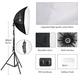 LOMTAP Photo Studio Lighting Kit Photography Studio Softbox Light Kit Background Support System 6.5ftx9.8ft Stand Octagonal Softboxes Cantilever Reflector 5 Bulbs 6 Clips