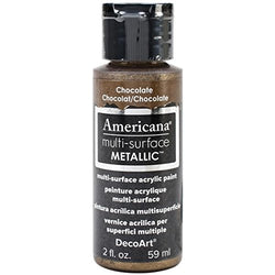 DecoArt Americana Multi-Surface Metallic Paint, 2-Ounce, Chocolate