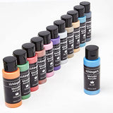 KINGART Studio Acrylic Craft Paint, 60ml Bottle, Set of 12 Metallic Colors