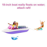 Barbie Mermaid Power Playset with 2 Barbie Dolls & 18-inch Floating Boat with See-Through Bottom, 4 Seats & Accessories, Toy for 3 Year Olds & Up