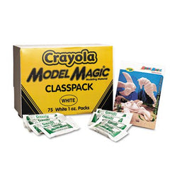 Crayola® Model Magic Self-Hardening Modeling Compound, 75 1oz Pouches per Carton, White