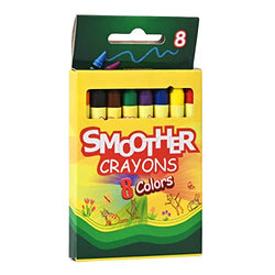 Dolicer Crayon 8ct, Back to School Supplies Toddler Crayons 1 Pack with 8 Assorted Color Crayons Bulk Classic Crayon Pack Crayon Set Party Favor, Safe Gifts for Toddler Kids Children (1 Pack)