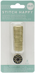 American Crafts We R Memory Keepers Stitch Happy 2 Piece Specialty Sewing Thread Metallic, Gold