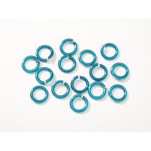 Chain Maille Aluminum Jump Rings - Aqua - 7.25mm (1 Pack of 150 Pieces)