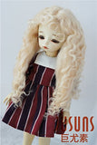 D28002 6-7'' 16-18CM Monghanjuc Mohair Doll Wigs 1/6 YOSD Long Curly Doll Wigs (Blond)