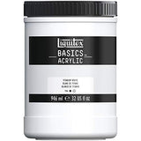 Liquitex Professional Effects Medium, 118ml (4-oz), Gloss Pouring Medium & BASICS Acrylic Paint, 946ml (32-oz) Jar, Titanium White