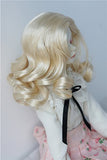 JD343 7-8inch 18-20CM synthetic mohair hand push retro Lady Doll wigs 1/4 MSD porcelain BJD doll hair (Blond)