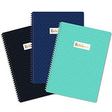 A4 Notebooks/Journal - 3 Pack Lined A4 Ruled Notebook Journal with Premium Paper, Wirebound, 9" × 11.75“, Soft Ring, Easily Tear Off