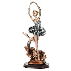 ZJchao Ballet Dancer Sculptures, Ballet Girl Resin Figurine Statues Ballerina Statues Female Statue