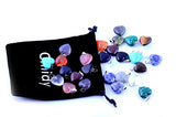 Heart Stone Pendant Small Love Heading Chakra Crystal 0.63inch 30pcs Gems Gemstones Charms for