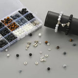 Stone Beads for Jewelry Making, Charm Bracelet Making Kit, 400Pcs Bracelet Jewelry DIY Kit Magnetic Bracelets for Couples Lovers