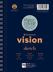 Strathmore Paper 657-55 Vision Sketch Pad Wire Bound, 5.5"x8.5"