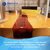 Pro Marine Supplies ProPour Epoxy Resin – Crystal Clear Epoxy Resin – Deep Pour Epoxy Resin for Castings and Artworks – Liquid Glass Epoxy for Large Castings and Coatings – Wet Gloss Finish