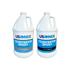 USANNEX Table top & Countertop Epoxy Kit - Suitable for Beginners & Fast Working - Ideal for Metal - Woodwork, Table
