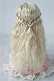 JD119 7-8inch 18-20CM Long Curly Princess Doll Wigs 1/4 MSD Synthetic Mohair BJD Wigs Vinyl Doll Accessories (Blond)